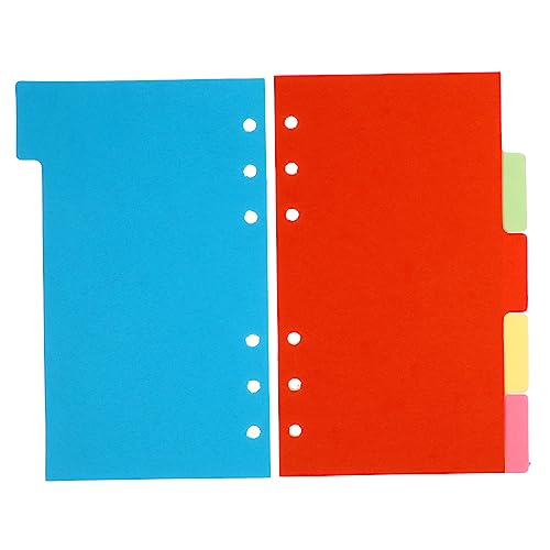 OSALADI 6 Sätze Trennblätter Set Teilig Bunte Papiertrennseiten für Ringbuch Nachfüllpapier für Notizbuch Vielseitig Einsetzbar für Schule und Büro Geeignet für Ring Zufällige Farbe von OSALADI