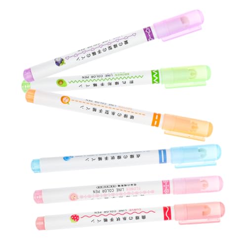 OSALADI 6 Stück Ästhetische Farbstifte Markierungen Textmarker Schüttgut Form Kurvenstift Bunter Filzstift Kunstmarkerstift Rollmarker Mark Stifte Notizmarkierungsstifte Abs OSALADI 6 Stück Ästhetische Farbstifte Markierungen Textmarker Schüttgut Form Kurvenstift Bunter Filzstift Kunstmarkerstift Rollmarker Mark Stifte Notizmarkierungsstifte Abs von OSALADI