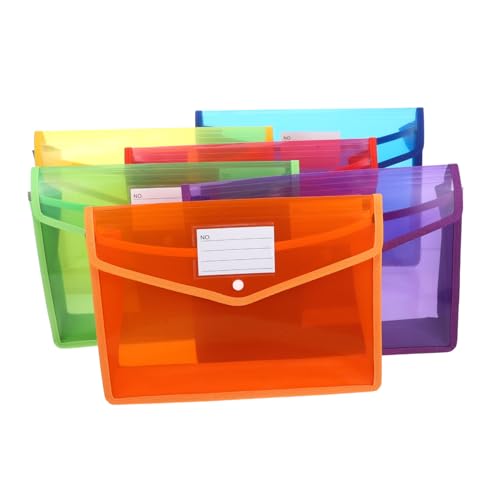 OSALADI 6 Stück Aktenhalter Bindemappen Dokumentenmappen Dateien Organizer Dateiordner-Organizer Kunststoffhüllen mit Schnappverschluss Umschlagmappen vertikale Dateiordner OSALADI 6 Stück Aktenhalter Bindemappen Dokumentenmappen Dateien Organizer Dateiordner-Organizer Kunststoffhüllen mit Schnappverschluss Umschlagmappen vertikale Dateiordner von OSALADI