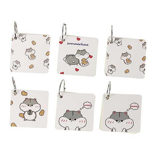 OSALADI 6 Stück Cartoon Notizkarten Teile Praktische und Vokabelkarten mit Ringbindung für Schule Büro und Diy Projekte Zufällige Muster OSALADI 6 Stück Cartoon Notizkarten Teile Praktische und Vokabelkarten mit Ringbindung für Schule Büro und Diy Projekte Zufällige Muster von OSALADI