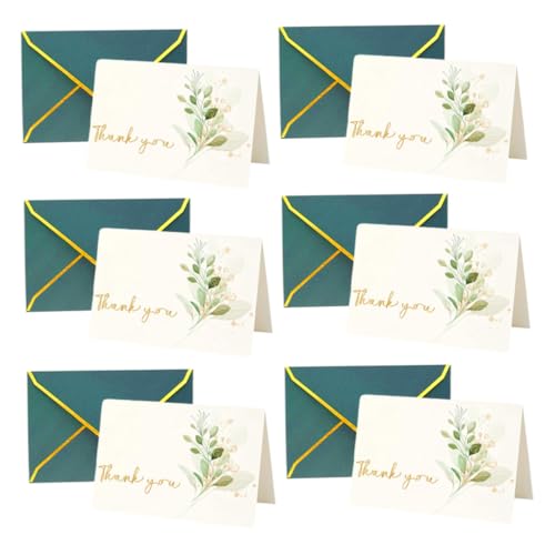 OSALADI 6 Stück Dankeskarten Hochwertige Klappkarten zur Danksagung für Hochzeiten und Geschäfte Robustes Einfach zu Beschreiben Stilvolles Design Tragbar und Platzsparend OSALADI 6 Stück Dankeskarten Hochwertige Klappkarten zur Danksagung für Hochzeiten und Geschäfte Robustes Einfach zu Beschreiben Stilvolles Design Tragbar und Platzsparend von OSALADI