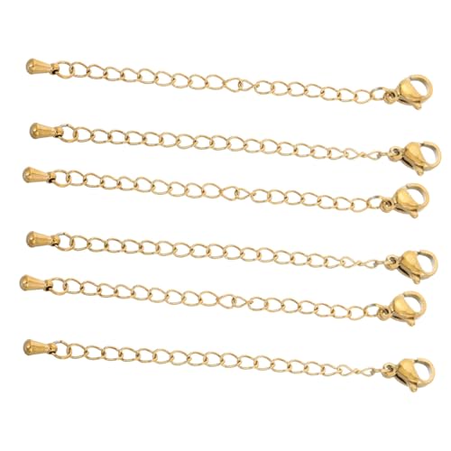 OSALADI 6 Stück Edelstahl Kettenverlängerung mit Hummerklauen Karabinerverschluss Vielseitige Schmuckverlängerung für Armband DIY Langlebig Modisch für Alltag und Party OSALADI 6 Stück Edelstahl Kettenverlängerung mit Hummerklauen Karabinerverschluss Vielseitige Schmuckverlängerung für Armband DIY Langlebig Modisch für Alltag und Party von OSALADI