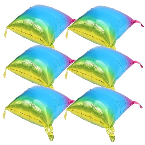 OSALADI 6 Stück Geburtstagsballons aus Aluminium transparenter Folienballon Kleine Folienballons kleine Luftballons Alles zum Jubiläumsballons Aluminiumfolie von OSALADI