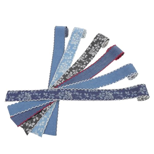OSALADI 6 Stück Häkelband Brautsträuße Bänder Dekoratives Band Denim Besatz Stoff Denim Stoffband Baumwoll Spitzenband Jeansstoff Bastelstreifen Gimp Zopfband Ausgefranstes OSALADI 6 Stück Häkelband Brautsträuße Bänder Dekoratives Band Denim Besatz Stoff Denim Stoffband Baumwoll Spitzenband Jeansstoff Bastelstreifen Gimp Zopfband Ausgefranstes von OSALADI