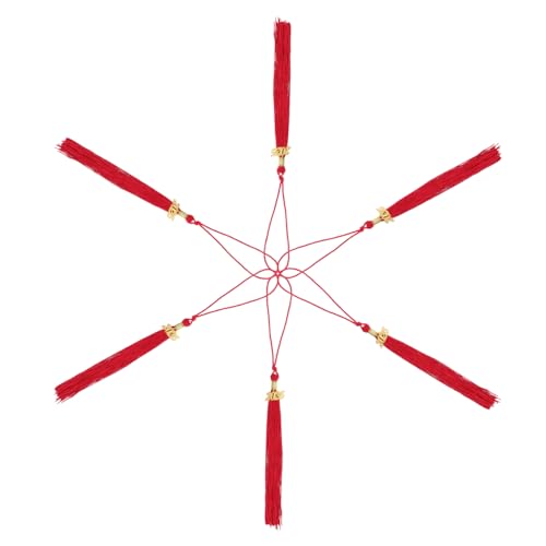 OSALADI 6 Stück Junggesellenhut Quaste Quastenanhänger Für Abschlusskappe Abschlusssaison Junggesellenhut Quastenkappen Abschluss Hut Anhänger Abschluss Quaste Ornament Polyester Rot von OSALADI