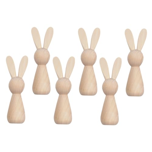 OSALADI 6 Stück Kaninchen Aus Holz Unfertiges Holzkaninchen Unvollendeter Hase Aus Holz Unvollendetes Holzhandwerk Ostern-miniaturskulptur Bastelzubehör Für Ostern Osterdeko Anhänger Beige OSALADI 6 Stück Kaninchen Aus Holz Unfertiges Holzkaninchen Unvollendeter Hase Aus Holz Unvollendetes Holzhandwerk Ostern-miniaturskulptur Bastelzubehör Für Ostern Osterdeko Anhänger Beige von OSALADI