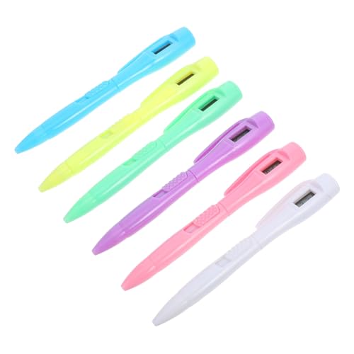 OSALADI 6 Stück Kugelschreiber mit Integrierter Uhr und Timer Zeitmanagement Stift für Notizen Blaues Tintenpatronen für Schule und Büro Ergonomisches Design Robust und Komfortabel von OSALADI