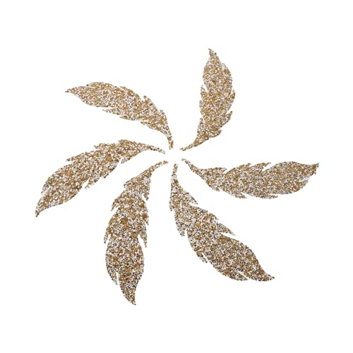 OSALADI 6 Stück Leaf Hotfix Patches mit Strasssteinen Glitzernde Bügelapplikationen für Jeans Taschen Leder Kleidung Vielseitige Langlebige Verzierung von OSALADI
