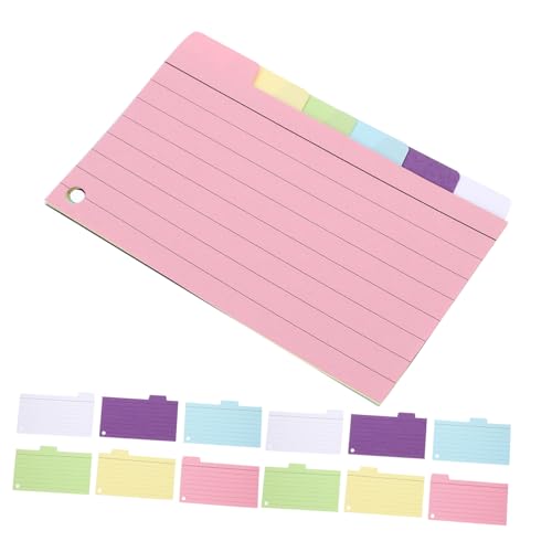 OSALADI 6 Stück Liniert Notizkarten Bunte Büro Memo Pads für Lernen Notizen für Schule Zuhause Büro Praktische Karten für Schnelle Gedanken und Aufzeichnungen von OSALADI