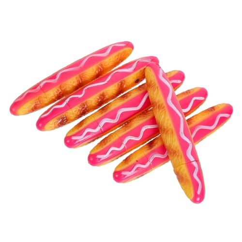 OSALADI 6 Stück Lustige Hot Dog Kugelschreiber Realistische Dicke Schreibstifte aus Stabilem Kunststoff Leichte Tragbare Schreibgeräte für Schule Büro und Partygeschenke Kreative von OSALADI