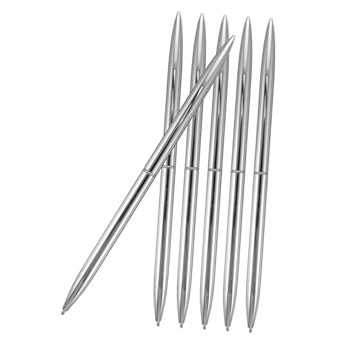 OSALADI 6 Stück Metall Kugelschreiber für Büro und Ergonomisches Design Bequemes Schreiben für Studenten und Kreative Anwendungen Silberne Farbe OSALADI 6 Stück Metall Kugelschreiber für Büro und Ergonomisches Design Bequemes Schreiben für Studenten und Kreative Anwendungen Silberne Farbe von OSALADI