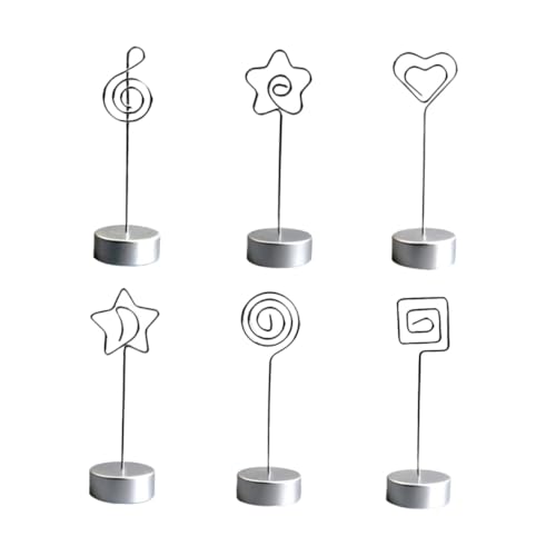 OSALADI 6 Stück Metall Memo Clips mit Zylindrischem Sockel Stabile Fotohalter und Tischkartenhalter für Hochzeit Partydekoration und Büro Wiederverwendbar Eleganter Metallhalter für OSALADI 6 Stück Metall Memo Clips mit Zylindrischem Sockel Stabile Fotohalter und Tischkartenhalter für Hochzeit Partydekoration und Büro Wiederverwendbar Eleganter Metallhalter für von OSALADI