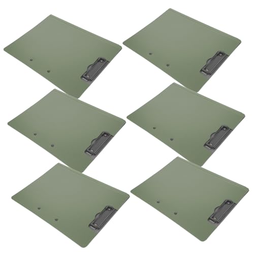 OSALADI 6 Stück Multifunktionaler Klemmbrett Ordner mit Horizontalen und Vertikalen Doppelclips Faltbar Drehbar Leichtes Schreibbrett für Büro Konferenz Baustelle Teiliges in Militärgrün OSALADI 6 Stück Multifunktionaler Klemmbrett Ordner mit Horizontalen und Vertikalen Doppelclips Faltbar Drehbar Leichtes Schreibbrett für Büro Konferenz Baustelle Teiliges in Militärgrün von OSALADI