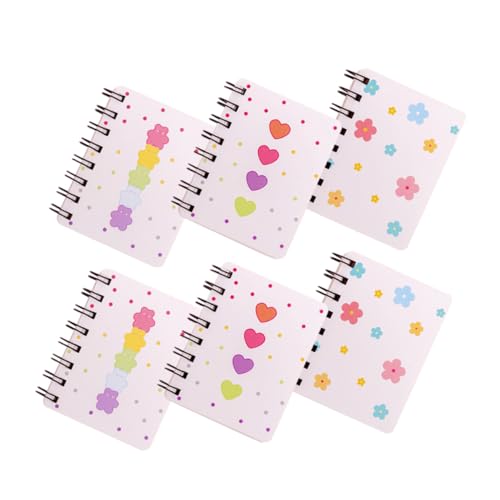 OSALADI 6 Stück Notizbuch Flip Coil Tasche Mini winzig Notizblock tragbares Notizpolster Memo -Pad Cartoon-Notizbuch Notetaking Notebook Schülernotizbuch Eisen OSALADI 6 Stück Notizbuch Flip Coil Tasche Mini winzig Notizblock tragbares Notizpolster Memo -Pad Cartoon-Notizbuch Notetaking Notebook Schülernotizbuch Eisen von OSALADI