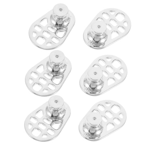 OSALADI 6 Stück Ohrstecker Verschlüsse Silber Sicherer Locking Earring Lifter Stabilizer für Schwere Ohrstecker Unterstützende Rückseiten für Hängende Ohrläppchen von OSALADI