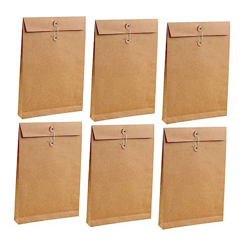 OSALADI 6 Stück Papiermappe - Dokumententasche - Dokumentenmappe Größe Papier-Organizer-Ordner Dateiordner briefumschläge Organisator aus Papier Business-Aufbewahrungskoffer Brown von OSALADI