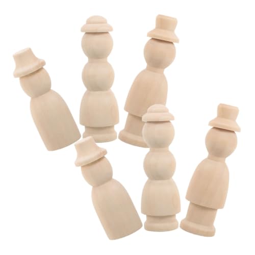 OSALADI 6 Stück Puppenmann Holzpuppe Menschen Aus Holz Unvollendete Peg-leute Peg-puppen Diy-graffiti-puppen Diy Holzpflockpuppen Puppen Aus Holz Diy Liefert Hölzern Beige OSALADI 6 Stück Puppenmann Holzpuppe Menschen Aus Holz Unvollendete Peg-leute Peg-puppen Diy-graffiti-puppen Diy Holzpflockpuppen Puppen Aus Holz Diy Liefert Hölzern Beige von OSALADI