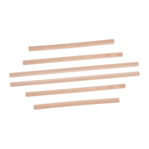 OSALADI 6 Stück Runde Stäbe Bastelzweige Weihnachten DIY Holzscheite Dekorative Holzscheite Holzstäbe Zum Basteln Holzscheite Holzwickel Webwerkzeug Holzscheite Zum Basteln von OSALADI