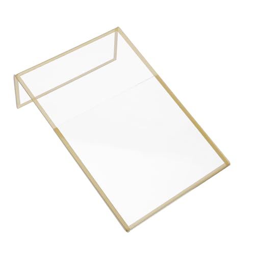 OSALADI 6 Stück Schilderständer Steht Hochzeiten Restaurant Goldene Tischhalter Party Zeichen Stand Willkommen Tischplatte Groß Rahmen Anzeige Staffeleien Acryl Transparent von OSALADI