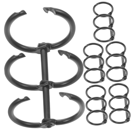 OSALADI 6 Stück Schwarze Metall Binder Ringe für Loseblattsammlung Scrapbooking Büro Schule Schnelle und Praktische Heftmechanik aus Langlebiger Legierung OSALADI 6 Stück Schwarze Metall Binder Ringe für Loseblattsammlung Scrapbooking Büro Schule Schnelle und Praktische Heftmechanik aus Langlebiger Legierung von OSALADI