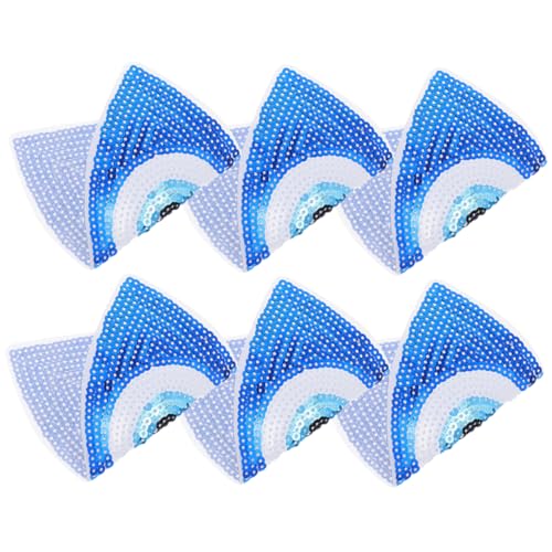 OSALADI 6 Stück Sequin Patches mit Einzigartigen Designs für Kleidung Taschen DIY Dekoration zum Reparieren von Löchern und Makeln Hochwertige Gestickte Aufnäher von OSALADI
