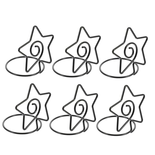 OSALADI 6 Stück Sitzhalter Schreibtisch Tischkartenhalter für Tische Platzkartenhalter für Tischdekoration Tischbildhalter Tischkartenhalter für Hochzeiten Bildhalter-Clips Metall Schwarz OSALADI 6 Stück Sitzhalter Schreibtisch Tischkartenhalter für Tische Platzkartenhalter für Tischdekoration Tischbildhalter Tischkartenhalter für Hochzeiten Bildhalter-Clips Metall Schwarz von OSALADI