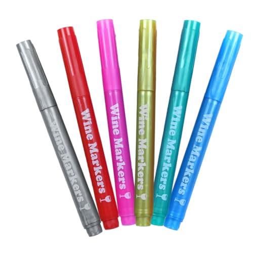 OSALADI 6 Stück Teiliges Abwischbarer Marker Stifte für Glas Keramik Metall Stoff Bunte Acrylfarbe zum Bemalen und Beschriften von Weingläsern Leicht Handlich für Künstler und Schüler OSALADI 6 Stück Teiliges Abwischbarer Marker Stifte für Glas Keramik Metall Stoff Bunte Acrylfarbe zum Bemalen und Beschriften von Weingläsern Leicht Handlich für Künstler und Schüler von OSALADI