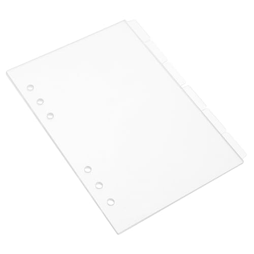 OSALADI 6 Stück Teiliges Acryl Notizbuch Cover Transparent mit Abnehmbaren Nachfüllbaren Einlagen Wiederbefüllbarer Ringbuch Schnellhefter für Moderne DIY Planer und Organizer OSALADI 6 Stück Teiliges Acryl Notizbuch Cover Transparent mit Abnehmbaren Nachfüllbaren Einlagen Wiederbefüllbarer Ringbuch Schnellhefter für Moderne DIY Planer und Organizer von OSALADI