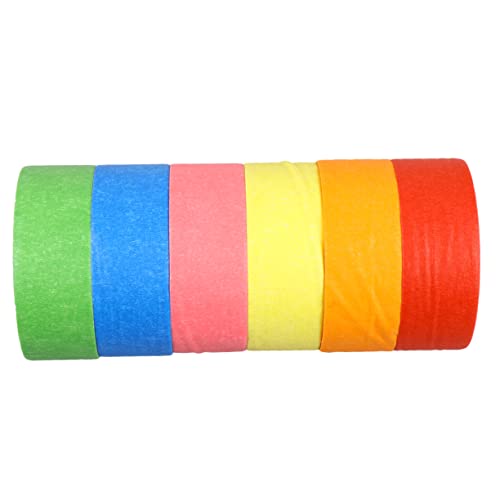 OSALADI 6 Stück Teiliges Bunter Washi Tape Dekoratives Klebeband Rot Orange Gelb Grün Blau für Diy Projekte Scrapbooking und Bastelarbeiten OSALADI 6 Stück Teiliges Bunter Washi Tape Dekoratives Klebeband Rot Orange Gelb Grün Blau für Diy Projekte Scrapbooking und Bastelarbeiten von OSALADI
