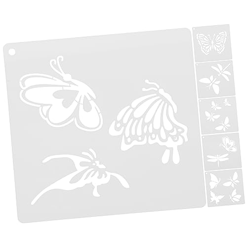 OSALADI 6 Stück Teiliges Diy Graffiti Schablonen Wiederverwendbare Malvorlagen für Kreative Bastelprojekte Dekoration und Heimwerkerarbeiten mit Verschiedenen Motivdesigns von OSALADI