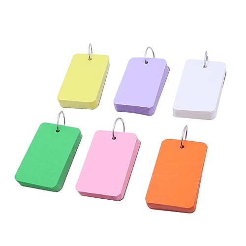 OSALADI 6 Stück Teiliges Diy Notizblöcke mit Binder Ring Blanko Karteikarten Pastellfarben für Lernkarten Scratchpads und Notizen Praktisch und Tragbar für Schule und Studium OSALADI 6 Stück Teiliges Diy Notizblöcke mit Binder Ring Blanko Karteikarten Pastellfarben für Lernkarten Scratchpads und Notizen Praktisch und Tragbar für Schule und Studium von OSALADI