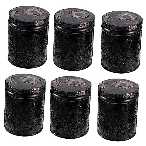 OSALADI 6 Stück Teiliges Glas Kerzengläser mit Geprägtem Design Hitzebeständig Wiederverwendbar Mittelgroß für Kerzenherstellung DIY Kerzenbehälter für Anfänger und Bastelliebhaber von OSALADI