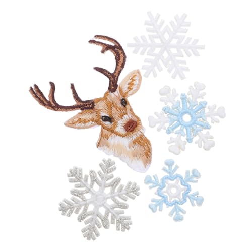 OSALADI 6 Stück Teiliges Goldene Schneeflocken Stickerei Bügelbilder mit Rentiermotiv Bestickte Applikationen für Kleidung Jeans Taschen Hüte und Jacken Winterliche Weihnachtsdeko OSALADI 6 Stück Teiliges Goldene Schneeflocken Stickerei Bügelbilder mit Rentiermotiv Bestickte Applikationen für Kleidung Jeans Taschen Hüte und Jacken Winterliche Weihnachtsdeko von OSALADI