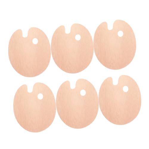 OSALADI 6 Stück Teiliges Holz Künstlerpalette Ovale Malpalette mit Ergonomischem Daumenloch für Aquarell Öl Acrylfarben Robuste Glatte Oberfläche für Einfaches Mischen und Langanhaltende OSALADI 6 Stück Teiliges Holz Künstlerpalette Ovale Malpalette mit Ergonomischem Daumenloch für Aquarell Öl Acrylfarben Robuste Glatte Oberfläche für Einfaches Mischen und Langanhaltende von OSALADI