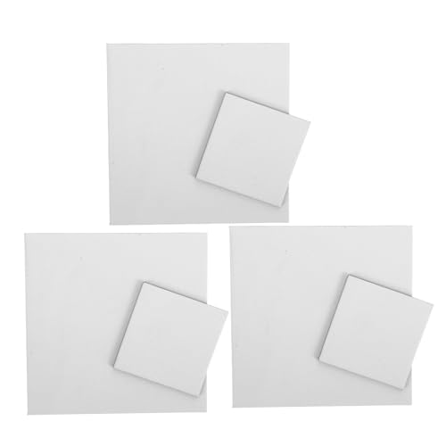 OSALADI 6 Stück Teiliges Leinwand Panel aus Baumwolle Quadratische Malplatten und Langlebige Robuste Malunterlage für Öl und Acrylfarben für Künstler Kunstunterricht und Kreative Projekte von OSALADI