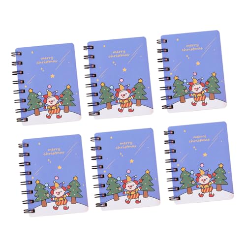 OSALADI 6 Stück Teiliges Mini Spiral Notizbuch Set Tragbare Coil Notizblöcke für Schüler und Büro für Notizen Erinnerungen und Kreative Projekte Zufälliger Stil von OSALADI