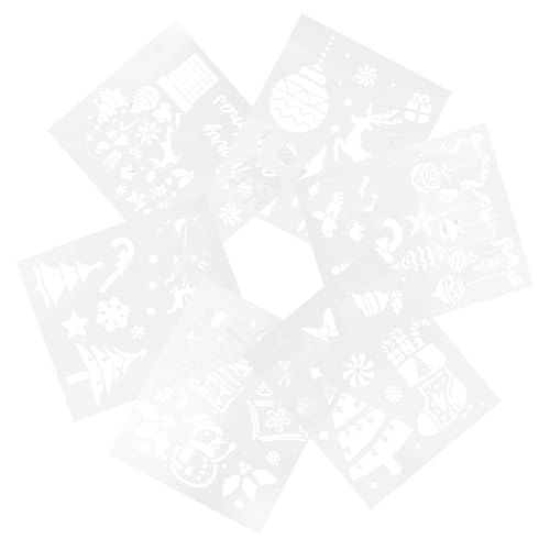 OSALADI 6 Stück Teiliges Pet Weihnachts Schablonen Wiederverwendbare Kreative Malvorlagen Vielseitige DIY Stencils für Weihnachtskarten Wanddekoration Malprojekte OSALADI 6 Stück Teiliges Pet Weihnachts Schablonen Wiederverwendbare Kreative Malvorlagen Vielseitige DIY Stencils für Weihnachtskarten Wanddekoration Malprojekte von OSALADI