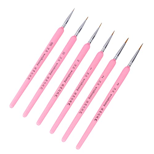 OSALADI 6 Stück Teiliges Pinselset für Detailmalerei Professionelle Malpinsel für Aquarell Gouache und Ölmalerei für Kunststudenten von OSALADI