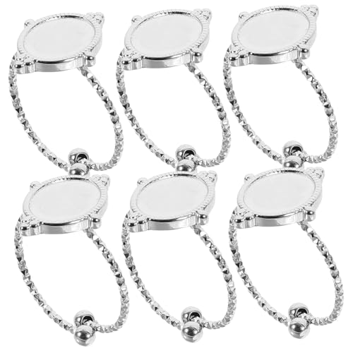 OSALADI 6 Stück Teiliges Verstellbare Ringrohlinge Diy Schmuckbasis für Fingerringe Leere Ringplatten für Kreative Bastelprojekte Langlebig und Vielseitig Einsetzbar OSALADI 6 Stück Teiliges Verstellbare Ringrohlinge Diy Schmuckbasis für Fingerringe Leere Ringplatten für Kreative Bastelprojekte Langlebig und Vielseitig Einsetzbar von OSALADI