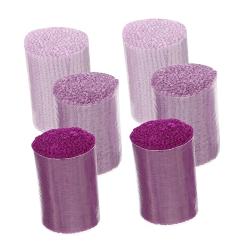 OSALADI 6 Stück Teiliges Vorgeschnittenes Acrylgarn für Teppichherstellung Latch Hook Diy Lila Farbtönen Langlebiges Knüpfgarn für Kissen Decken Heimdekoration und Häkelprojekte von OSALADI