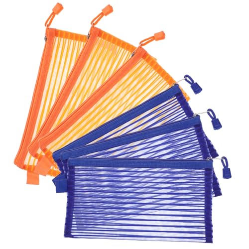 OSALADI 6 Stück Teiliges Zipper Beutel aus Polyester und Aluminiumlegierung Transparente Dokumententaschen mit Großem Fassungsvermögen Robust Wiederverwendbar zur Aufbewahrung von OSALADI 6 Stück Teiliges Zipper Beutel aus Polyester und Aluminiumlegierung Transparente Dokumententaschen mit Großem Fassungsvermögen Robust Wiederverwendbar zur Aufbewahrung von von OSALADI