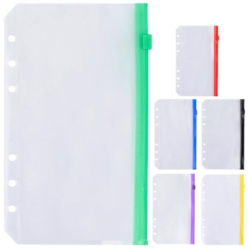 OSALADI 6 Stück Teiliges Zipper Taschen Bunte Organizer Beutel aus PVC für Notizbuch Dokumente und Karten Transparente Reißverschluss Taschen für Optimalen Schutz OSALADI 6 Stück Teiliges Zipper Taschen Bunte Organizer Beutel aus PVC für Notizbuch Dokumente und Karten Transparente Reißverschluss Taschen für Optimalen Schutz von OSALADI