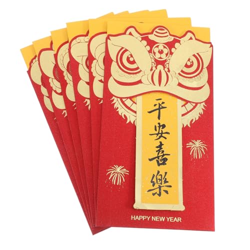 OSALADI 6 Stück Umschlagbeutel Hochzeitsgeldumschläge Hochzeitsumschlag Geldumschläge zum Sparen von Bargeld chinesische hochzeitsumschläge Geldhalter Papier rot OSALADI 6 Stück Umschlagbeutel Hochzeitsgeldumschläge Hochzeitsumschlag Geldumschläge zum Sparen von Bargeld chinesische hochzeitsumschläge Geldhalter Papier rot von OSALADI