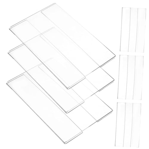 OSALADI 6 Stück Verschleißfeste Preisschildhalter für Regale Wiederverwendbare Wand Preisschilder Praktischer Preisschildständer für Supermarkt Laden und Einfache Befestigung und von OSALADI