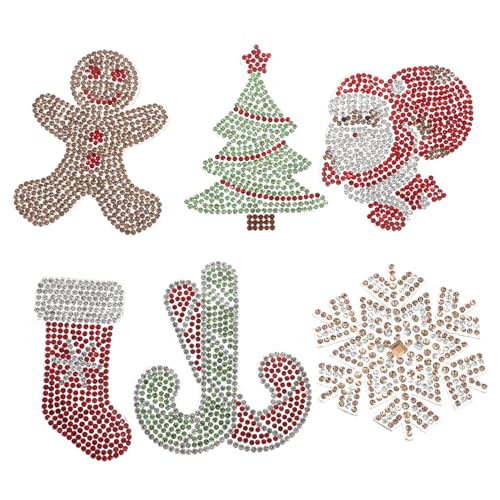 OSALADI 6 Stück Weihnachts Diamant Aufkleber Glitzernde Verzierungen Weihnachts Charm Dekoration Kleines Basteln Weihnachten Lebkuchenmann Patches Für Kleidung Strass OSALADI 6 Stück Weihnachts Diamant Aufkleber Glitzernde Verzierungen Weihnachts Charm Dekoration Kleines Basteln Weihnachten Lebkuchenmann Patches Für Kleidung Strass von OSALADI