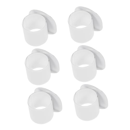 OSALADI 6 Stück Weiße DIY Schnapparmbänder für Verstellbare Klatscharmbänder PVC Leere Armbänder zum Bemalen Party Favor für Geburtstage Festivals und Kreative DIY Aktionen von OSALADI