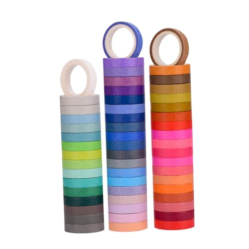 OSALADI 60 Rolle Teiliges Washi Paper Tape Bunte DIY Dekobänder für Scrapbooking Geschenkverpackung Kreative Bastelstreifen Farbenfrohes Masking Tape Regenbogen Klebeband OSALADI 60 Rolle Teiliges Washi Paper Tape Bunte DIY Dekobänder für Scrapbooking Geschenkverpackung Kreative Bastelstreifen Farbenfrohes Masking Tape Regenbogen Klebeband von OSALADI