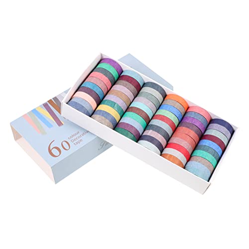 OSALADI 60 Rollen Farben Washi Tape Selbstklebende Dekobänder für Scrapbooking Diy Journals Kreative Projekte Bunte Leicht zu Verwendende Klebebänder für Handarbeiten und Dekoration OSALADI 60 Rollen Farben Washi Tape Selbstklebende Dekobänder für Scrapbooking Diy Journals Kreative Projekte Bunte Leicht zu Verwendende Klebebänder für Handarbeiten und Dekoration von OSALADI