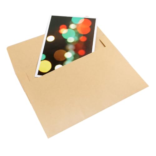 OSALADI 60 Stück Gelbe Kraftpapier Umschläge Retro Briefumschläge ohne Druck Vintage Briefhüllen für Einladungen Karten Briefe Versand Zubehör von OSALADI