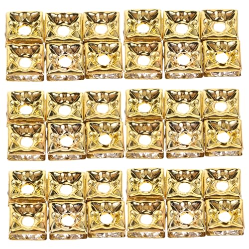 OSALADI 60 Stück Goldene Quadratische Strassperlen Funkelnde Würfel Deko für DIY Schmuckherstellung Vielseitige Spacer Perlen für Armbänder Ohrringe Halsketten und Accessoires OSALADI 60 Stück Goldene Quadratische Strassperlen Funkelnde Würfel Deko für DIY Schmuckherstellung Vielseitige Spacer Perlen für Armbänder Ohrringe Halsketten und Accessoires von OSALADI